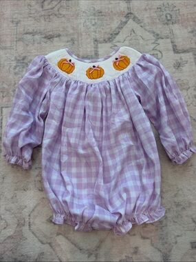Smocked pumpkin bubble